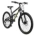 BIKESTAR MTB Mountain Bike Sospensione Completa Alluminio per Bambini 9 Anni | Bicicletta 24 Pollici 21 velocità Shimano, Freni a Disco | Nero