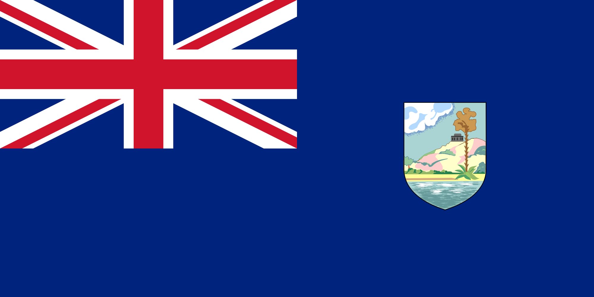 Drapeau Antigua-et-Barbuda 1962-1967 grand format souvenir historique
