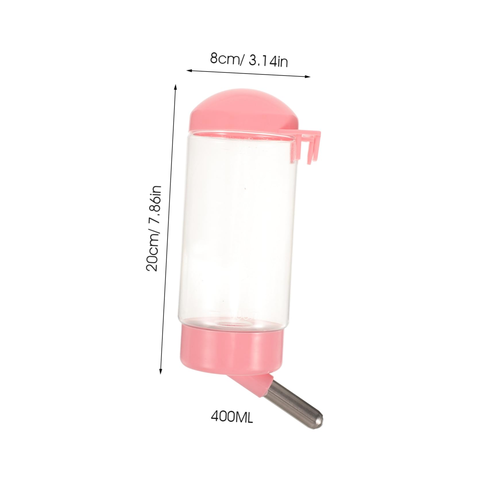 GANAZONO Leak Pet Water Dispenser for Small Animals Hanging Design Easy to Install Durable for Dogs Cats and Rabbits Pink