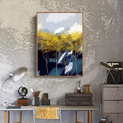 Paysage abstrait style nordique pour créer un salon chaleureux