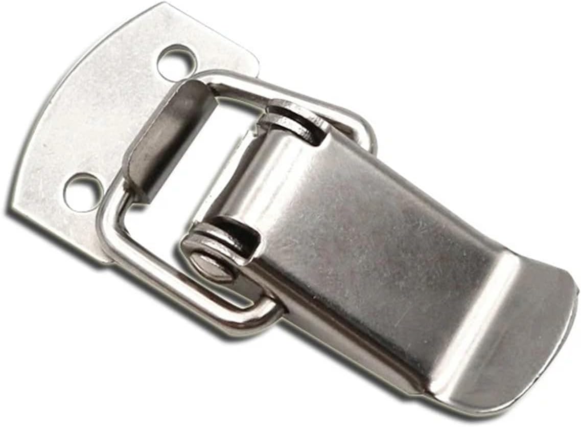 Stainless Steel Spring Buckle Latch 007 Tool Box Lock Iron Wooden Catch Duckbill Industrial Bag Sofa(201 Stainless Steel)