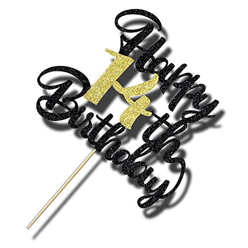 Image of 14th Happy birthday cake topper happy birthday cake decoration 14th birthday party decoration gift plugin (14)