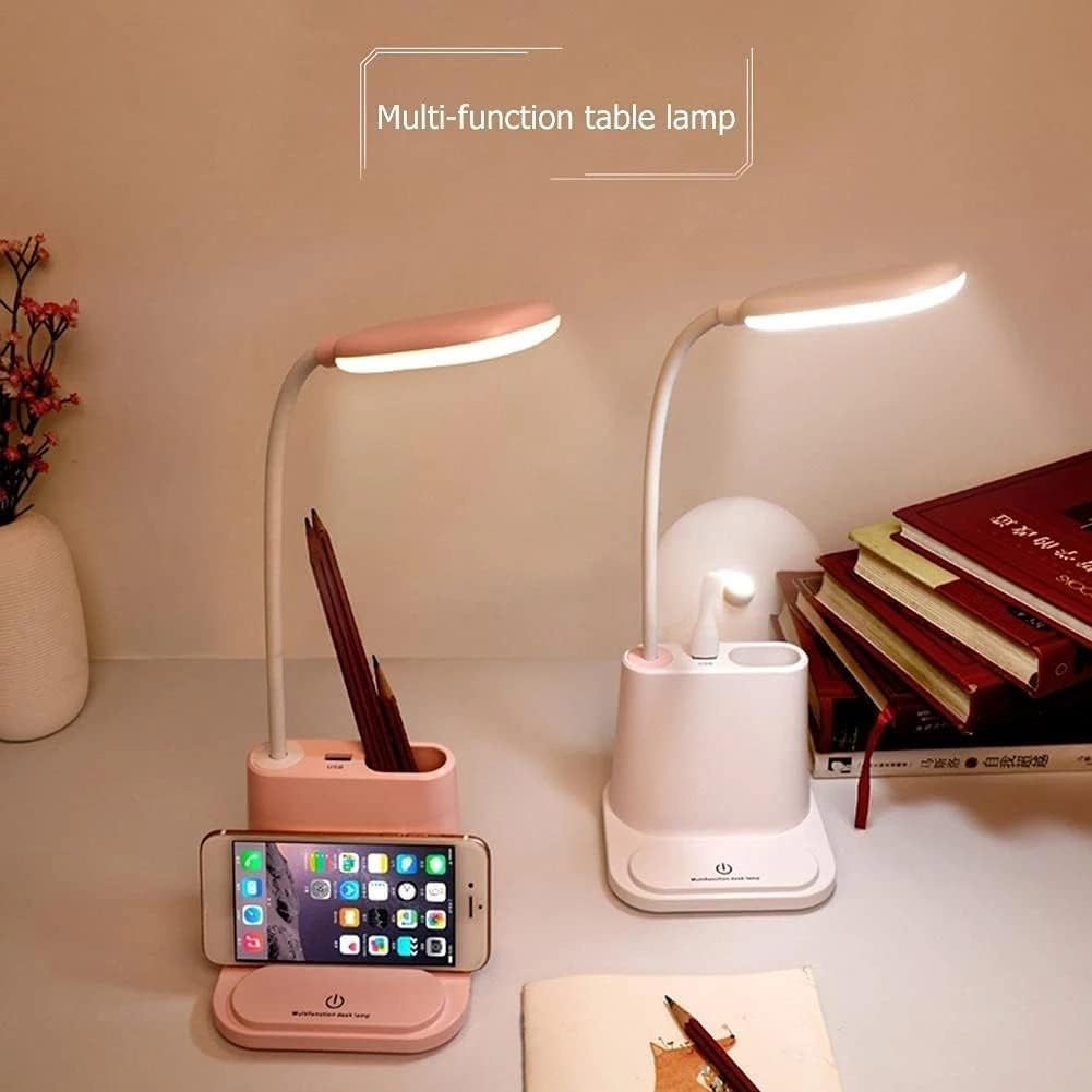 Lampada da tavolo a LED dimmerabile, ricarica USB, per camera da letto, comodino, controllo touch, luce da tavolo con oscuramento polarless e pulsante a lunga pressione (