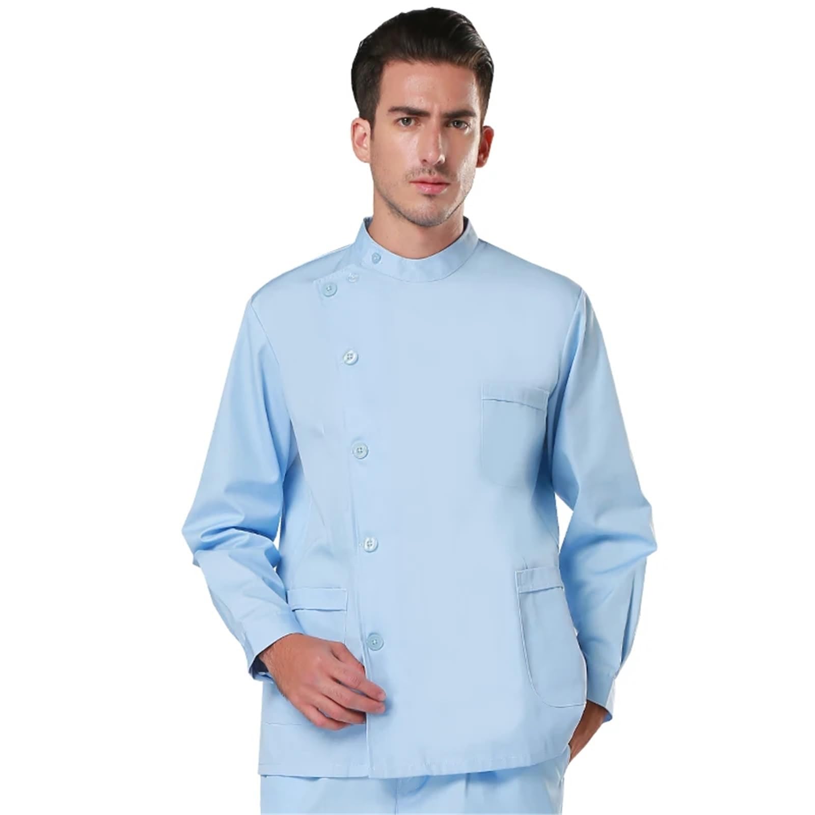 AHUFGN Nurse Scrubs Women Traditonal Nurse Scrubs Set Medical Uniforms Women Men Dental Workwear Clothes Poplin Surgeon Medic Scrub Suit