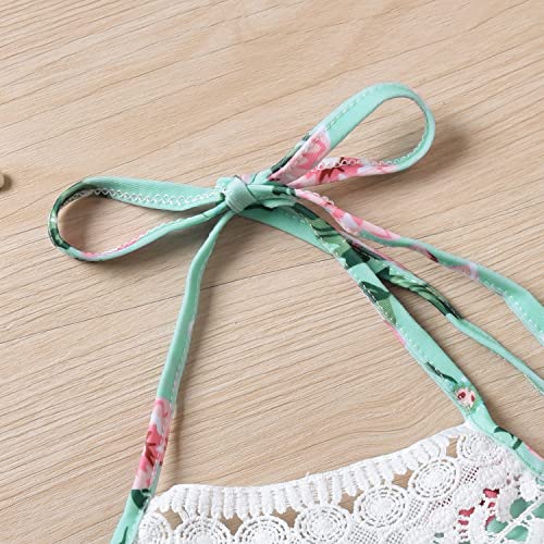 Infant Baby Girl Swimsuit lace Sling Bikini Halter Top Shorts Sets Swimwear Summer Beach Outfit Two Pieces Bathing Suits3