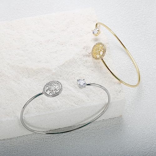 Bague arbre de vie en cristal de zircon, le cadeau de luxe idéal