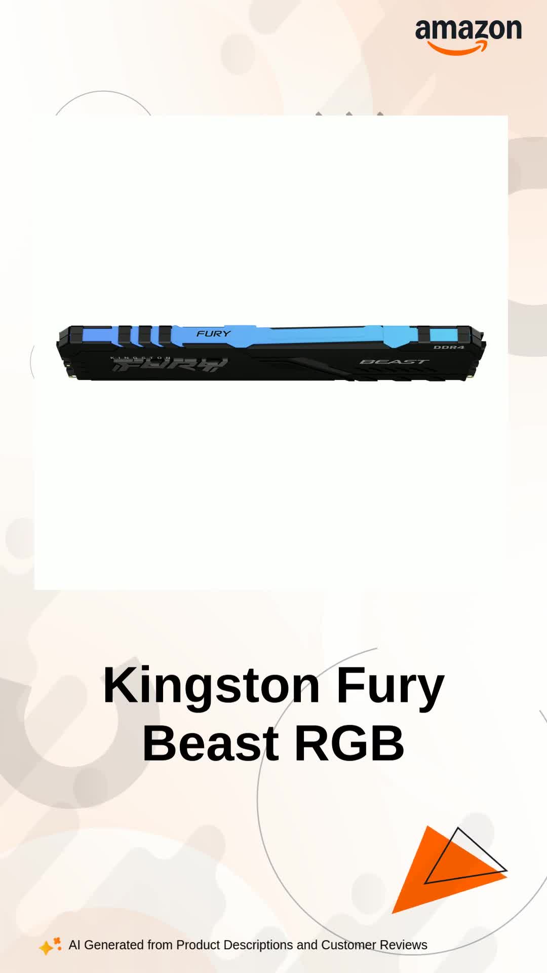 Kingston Fury Beast RGB 16GB (2x8GB) 3600MHz DDR4 CL17 Desktop