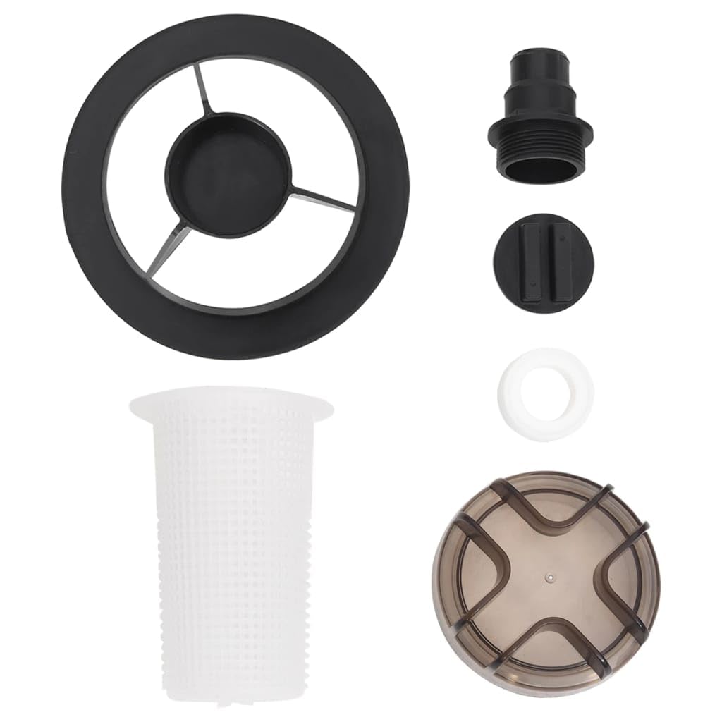 Filtro de arena para piscina con prefiltro negro, acero PE ABS, 45 x 30 x 64,6 cm, bomba de 400 W, caudal de 10 m³/h, válvula multidireccional de 6 vías, para piscina de superficie