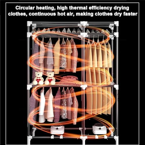 Heated Clothes Airer - 2400W Electric Drying Rack with Timer for Efficient Indoor Laundry Drying Electric Clothes Drying - Image 2