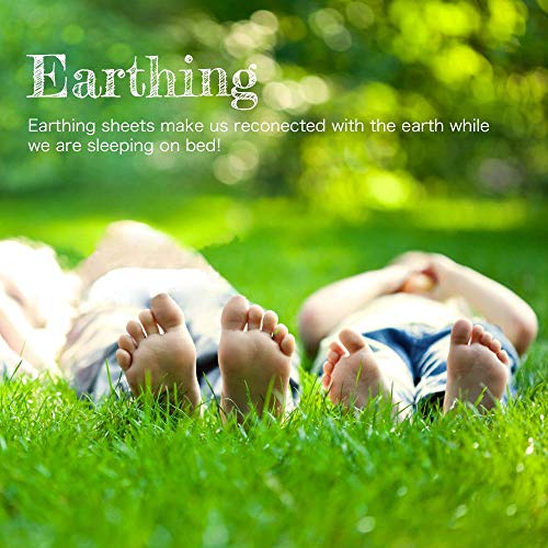 TALC Earthing Half Sheet, Earthing Grounding Sheet for EMF Protection, Improve Your Sleep, Less Pain, Healthy Earthing Energy, Natural Wellness, Conductive Silver Fiber Mat (Fitted Queen Sheet) - Thumbnail 7