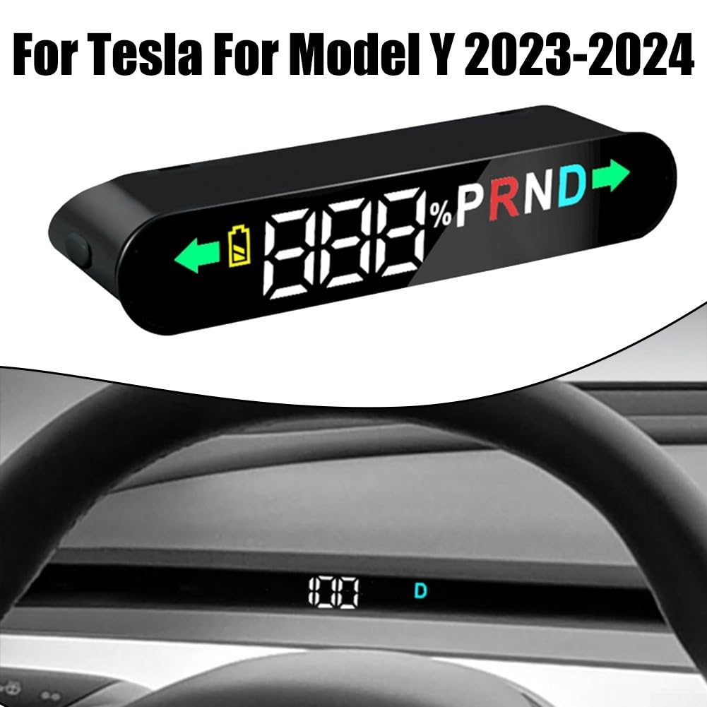 RANRAO Écran tête haute HUD de voiture, affichage numérique de la vitesse électronique compatible avec Tesla Model Y 2023-2024, 14VTKZVG8Q5PWG2G707638N1B97D