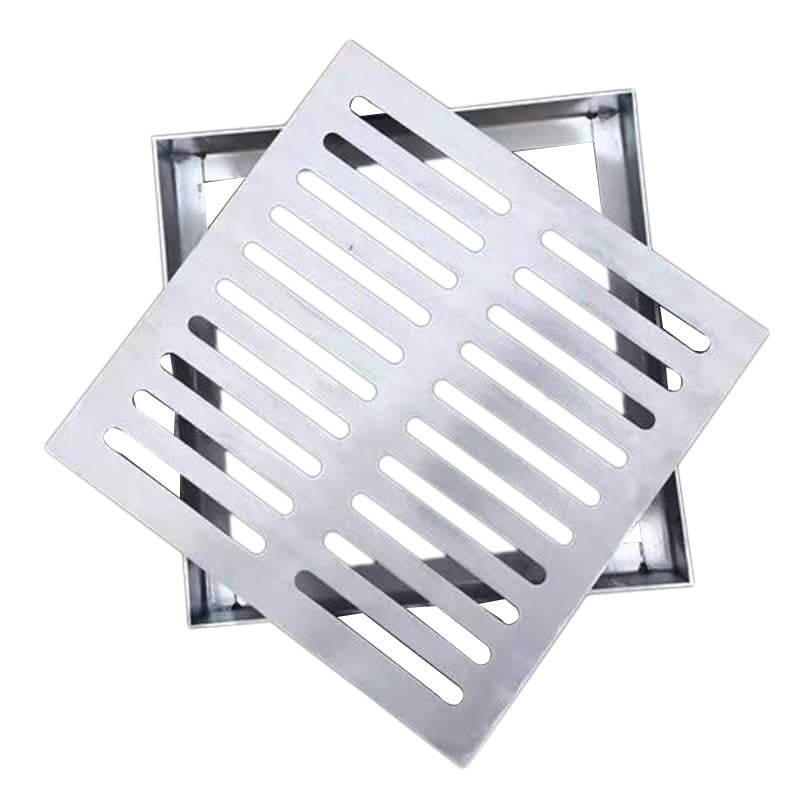 Grille et Cadre de Drainage, couvercle d'égout extérieur rectangulaire inox