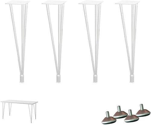 Patas de metal ajustables para muebles de bricolaje, 3 barras de mesa, ajustable de 0 a 0.394 in, para escritorio, mesa de ordenador, armario de