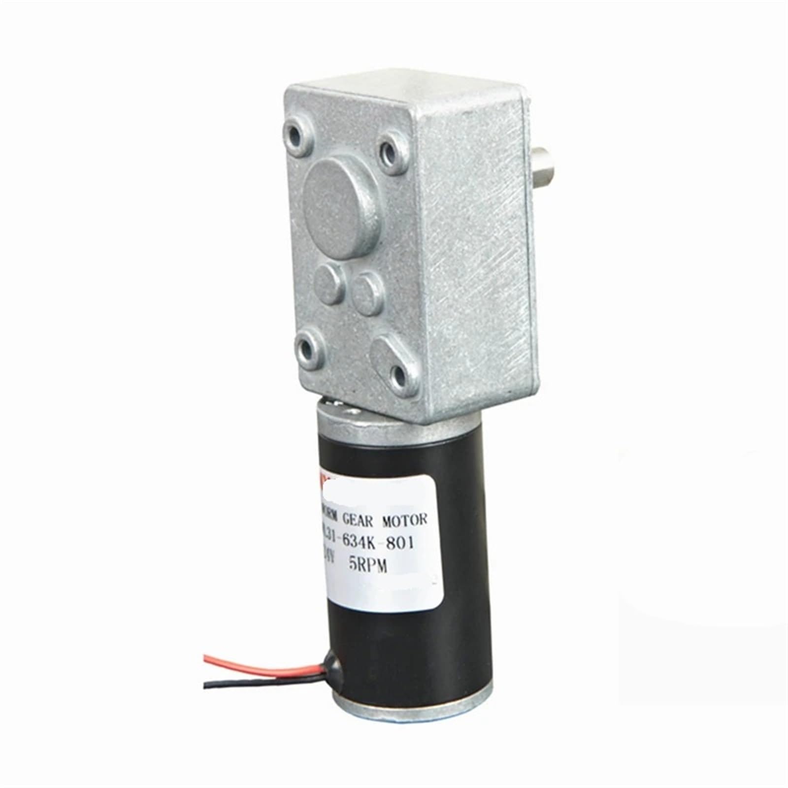 Silnik prądu stałego z przekładnią ślimakową turbiny 31 mm, 12 V, 24, moment obrotowy 3 obr./min przy 250, niska prędkość, samoblokujący, magnes trwały szczotki, zgodnie z ruchem wskazówek zegara i