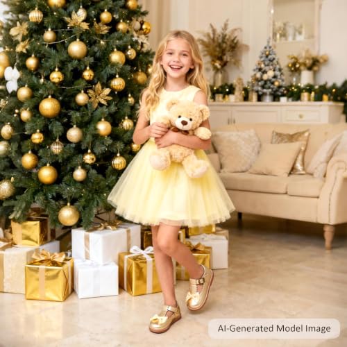 Image of Felix & Flora Toddler Little Girl Mary Jane Dress Shoes - Ballet Flats for Girl Party School Shoes