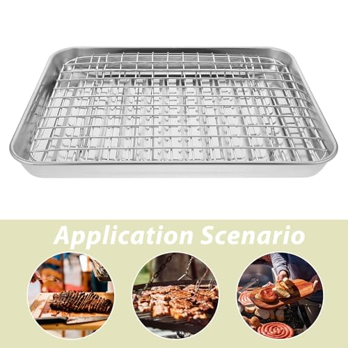 Bandeja para hornear de acero inoxidable higiénica duradera 4
