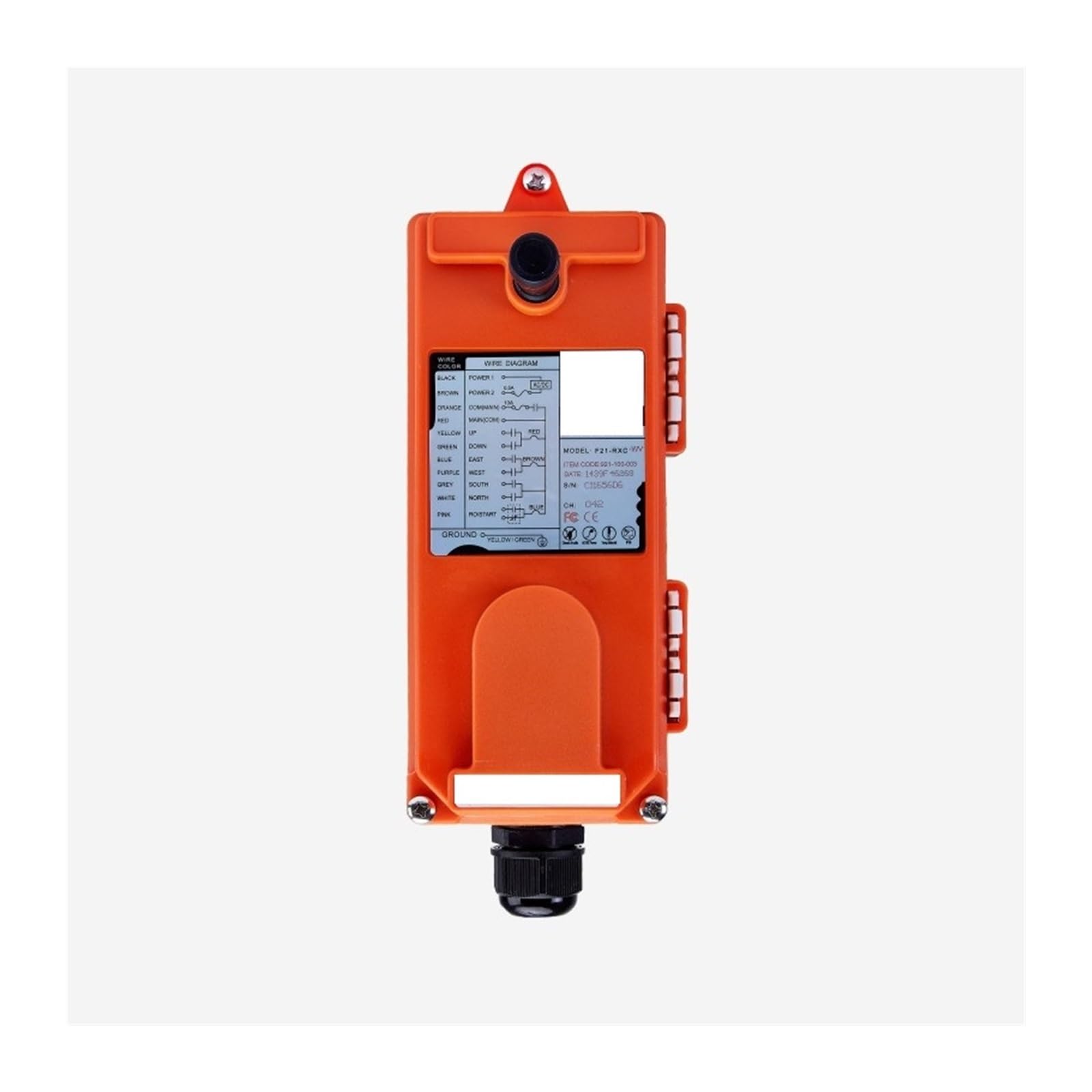 Télécommande sans fil Radio industrielle AC/DC for grue 1 émetteur et 1 récepteur(F21-E1 12 UHF)