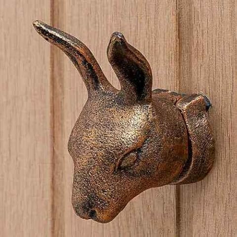 S & S International Cast Iron Hare Door Knocker Cover