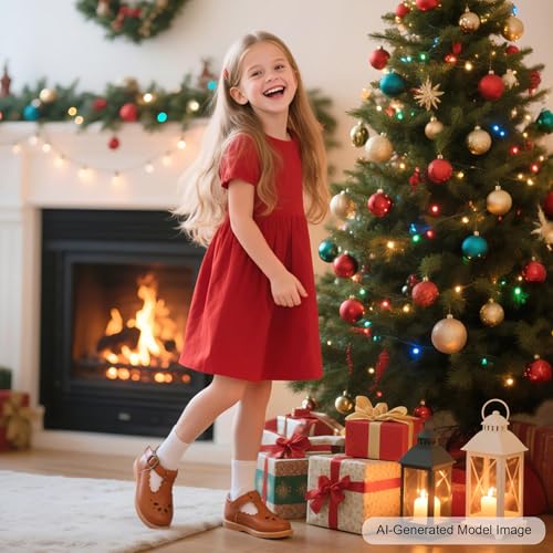 Image of Felix & Flora Toddler Little Girl Mary Jane Dress Shoes - Ballet Flats for Girl Party School Shoes