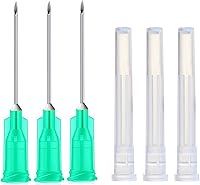 Vista 10 de Paquete de 100 agujas de inyección desechables estériles de 30 Ga de 1/2 pulgada con tapa para accesorios de aguja dispensadora de laboratorio