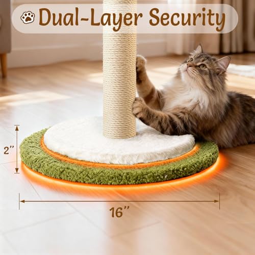 CWV 45" Tall Cat Scratching Post, Cute Violet Flower Scratcher for Indoor Cats & Kittens with Sturdy Base & Natural Sisal Rope — view 5