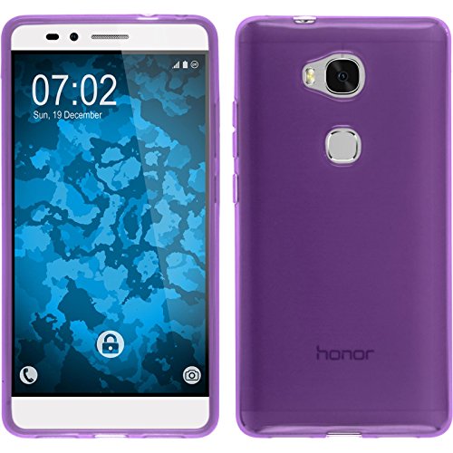 PhoneNatic Custodia Compatibile con Huawei Honor 5X Cover Porpora Trasparente Honor 5X in Silicone Cover