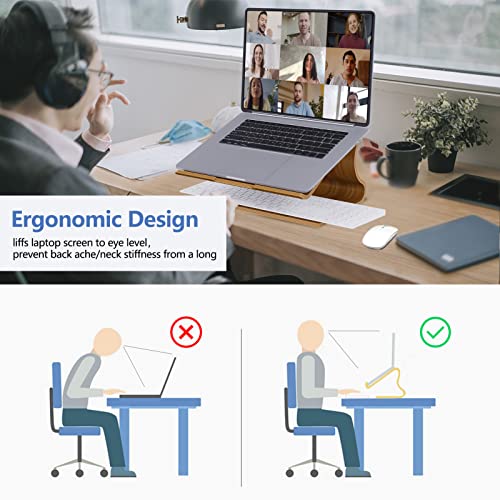 Soporte ergonómico para computadora que alivia el dolor de cuello 4