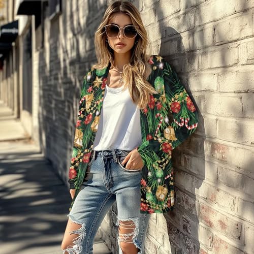 Image of Biyejit Women's Long Sleeve Open Front Cardigan Casual Loose Lightweight Cardigans with Pockets Drape Cardigan