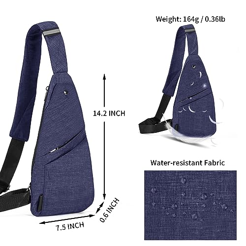 Image of Seoky Rop Sling Bag Slim Personal Purse Pocket Small Crossbody Chest Bag | Lightweight,Ultra Thin,Water Resistance,Anti-pickpocketing,Anti-Thief,Travel Purses,Small Sling Bag,Travel Workout