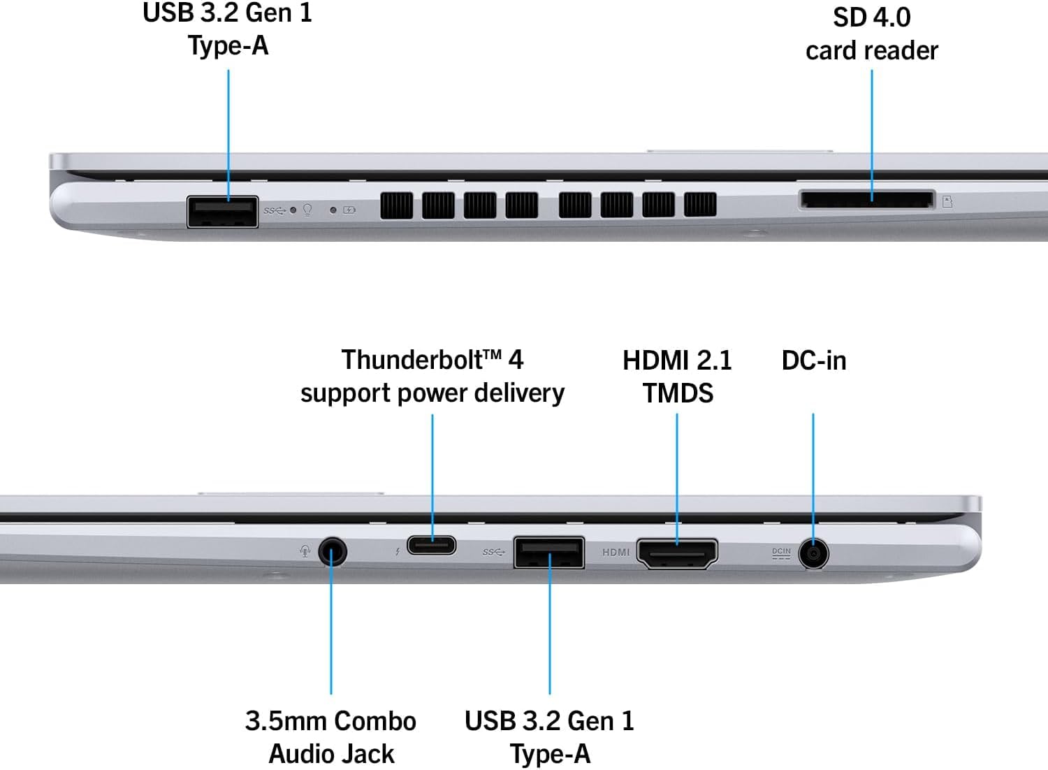 ASUS Vivobook 16X K3605ZF#B0C9QCRQJM, Notebook in alluminio, Monitor WUXGA 16" Anti-Glare, Intel Core 12ma gen i5-12450H, RAM 8GB, 512GB SSD PCIE, NVIDIA GeForce RTX 2050 4GB, Windows 11 Home, Argento