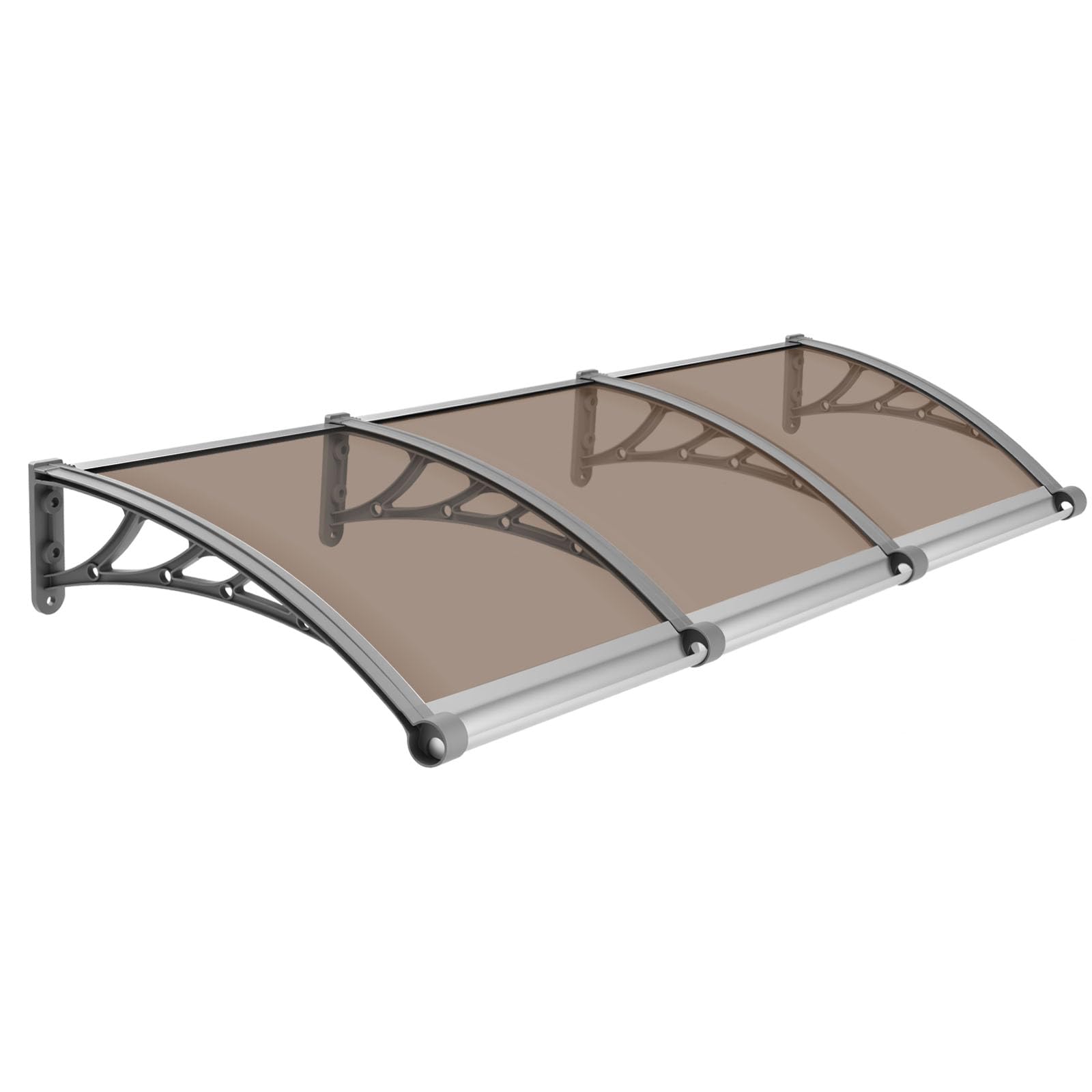 LWJSOCP Rainproof Door Canopy 40x59in for Porch & Patio - UV & Snowproof Aw with Plastic-Steel Brackets & Polycarbonate Overhang for Front Door Protection