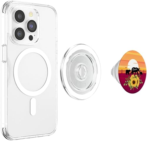 Miniatura 4 de Mama Bear 2 Cubs - Agarre para teléfono con diseño de girasol para mamá y mamá, PopSockets PopGrip agarre intercambiable para teléfonos y tabletas