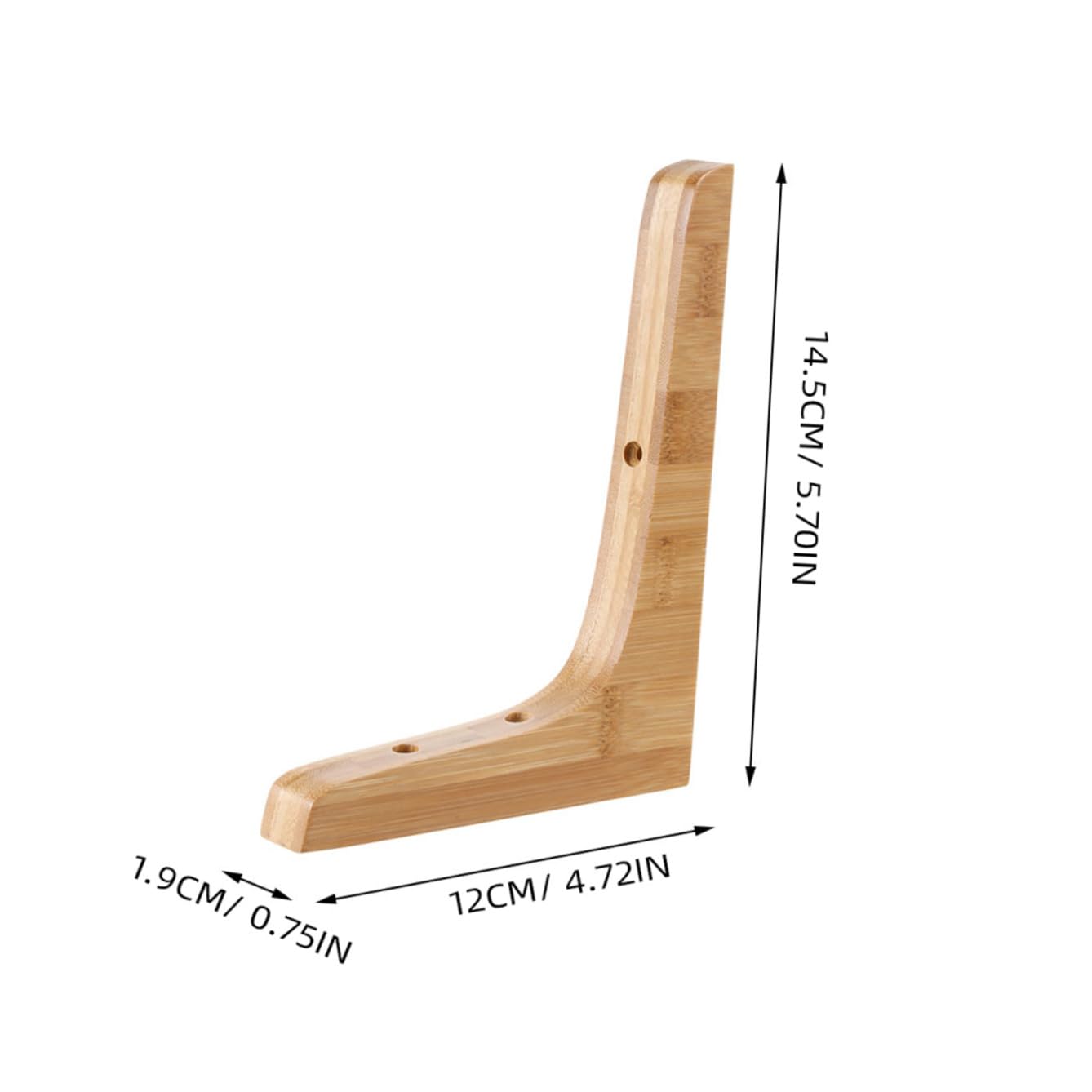 Anneome Supporti per Mensole in Legno Massello Triangolari 2 Pezzi, Staffe Robuste per Carichi Pesanti, per Soggiorni e Uffici Design Elegante e Versatile