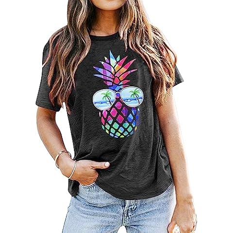 Pineapple Print T-Shirt for Women Cover