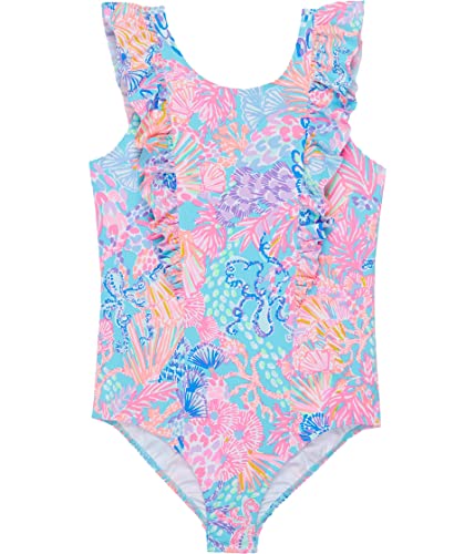 Lilly Pulitzer Girl's Lisa Swimsuit UPF 50+ (Toddler/Little Kids/Big Kids) Multi Splendor in The Sand 2T Toddler