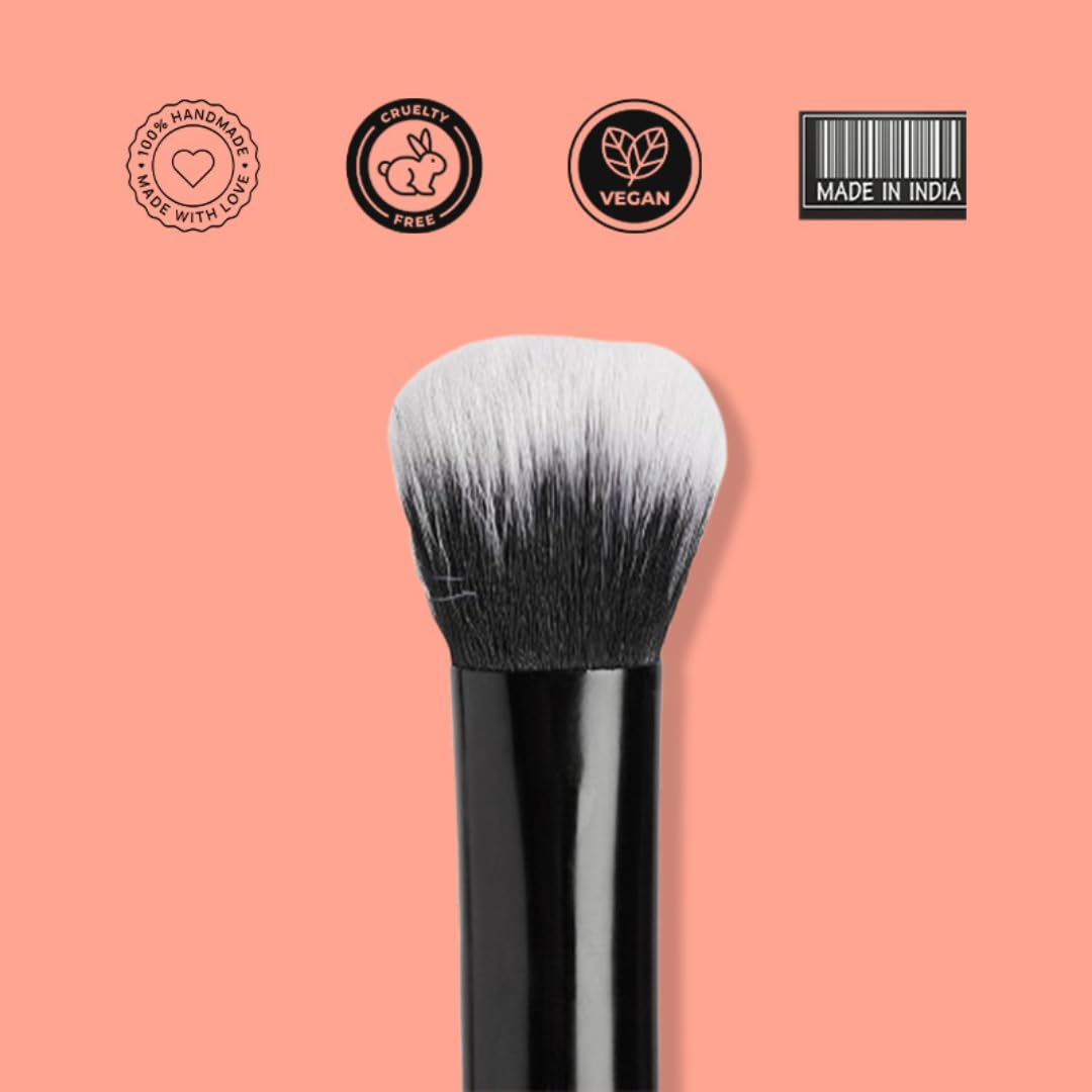 Cuffs N Lashes F019 Small Concealer Brush | Precision Makeup Brush for Spot Concealing &Under Eye Coverage | Soft Bristles | Handmade in India | Cruelty-Free &High Performance 2