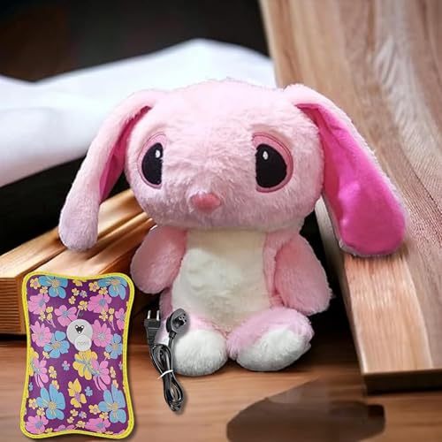Image of ZEXSAZONE Soft Plush Teddy Bear Hot Water Bottle - Cute & Cozy Stuffed Toy Style Cover for Kids & Adults | Relieves Pain, Cramps & Provides Warmth | Perfect Winter Gift, Birthday & Valentine Present