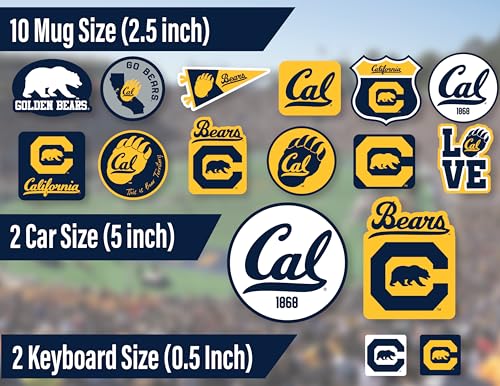 Image of UC Berkeley Stickers Cal Bears Decals Merch University California 14 Pc