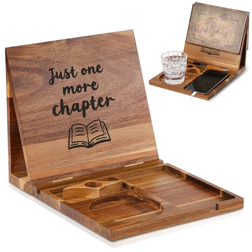 Book Holder Stand for Reading Rest, Wooden Foldable...