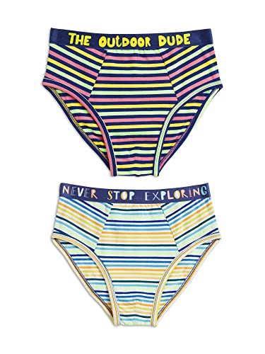 Image of XY Life Arcade Modal Briefs for Boys, Relaxed Fit, Stripes