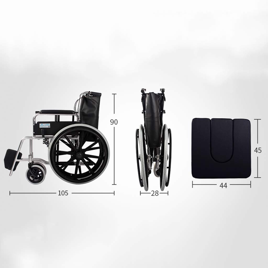 Sedia a rotelle,Scooter multifunzionale per anziani pieghevole ultraportatile con ausili per la deambulazione del carrello della toilette