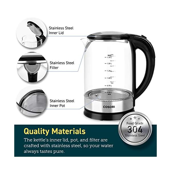 COSORI Electric Kettle Temperature Control with 6 Presets, 60min Keep