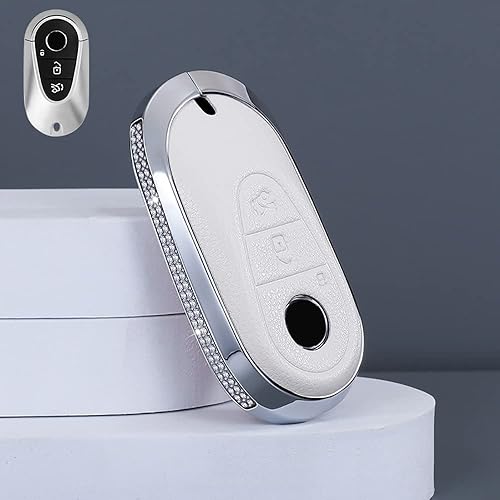 Miniatura 3 de HIBEYO Funda para llavero Mercedes Benz Clase S Clase G Clase E 2020-2023 con diamantes de imitación, accesorios de automóvil para Mercedes Smart