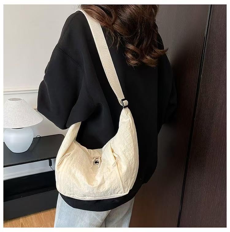 Image of Haneulbit Small Crossbody Bag for Women, Waterproof Nylon Purse with Adjustable Strap, Lightweight Shoulder Bag