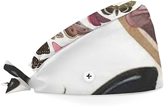 Butterfly Specimen Working Cap with Button - Durable, Breathable, and Adjustable for Men and Women - Ideal for Healthcare, Cooking, and Painting