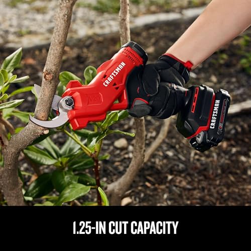 CRAFTSMAN V20 Cordless Electric Pruner, Pruning Shears for Gardening, 2 Ah Battery and Charger Included, Electric Pruning Shears, Tree Pruner (CMCPR320C1) - image 5
