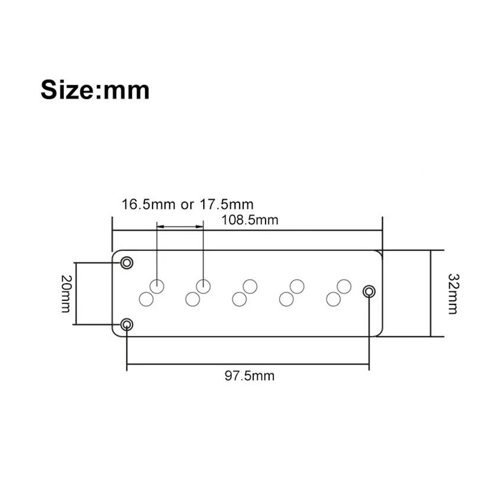 5 Strunowy Humbucker Basowy Alnico Z Ułożonymi Magnesami I 3 Otworową Konstrukcją Przetwornik Do Gitary Elektrycznej(N and B)