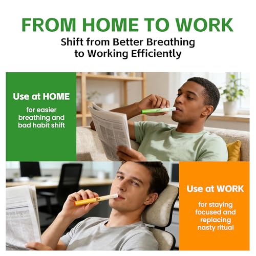 Image of Herbal Diffuser Duo, Lung Cleanse and Energy Diffuser Pens with Extract of Mullein and Natural Caffeine, 100% Natural Swap, Home & Work Duo, 4 Sticks, 600 Uses Each