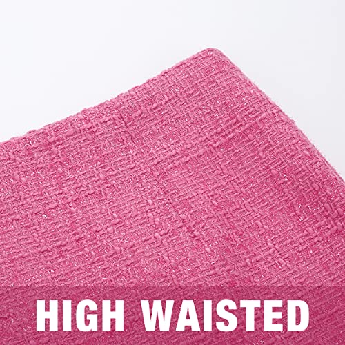Image of IDEALSANXUN Womens High Waist Plaid Skirt Bodycon Pencil Wool Mini Skirts