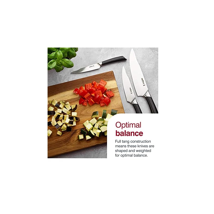 Zyliss-Comfort-Pro-12-Piece-Cutlery-Block-Set-German-Stainless-Steel-Kitchen-Knife-Set-Dishwasher-Safe-Knife-Set-Acacia-Knife-Storage-Block-12-Pieces Zyliss Comfort Pro 12-Piece Cutlery Block Set - German Stainless Steel Kitchen Knife Set - Dishwasher Safe Knife Set & Acacia Knife Storage Block - 12 Pieces